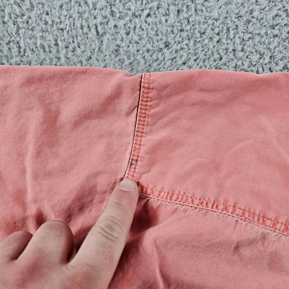 Vintage Levis Shirt Mens XL Salmon Peach Hiking Fishing Camping Utility Casual